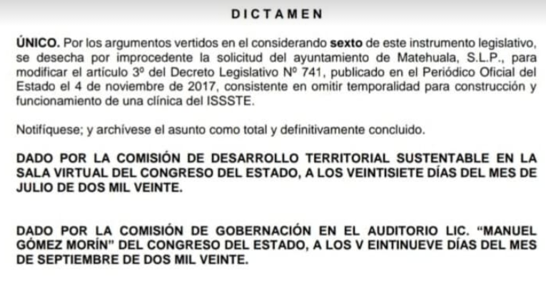 Se pierde terreno donado para construir hospital ISSSTE en Matehuala