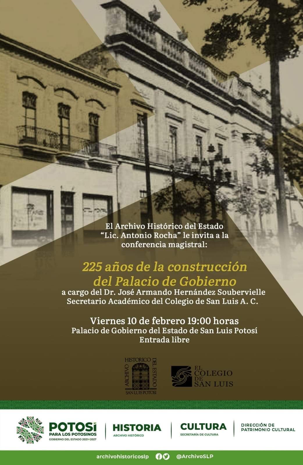 PROGRAMA ARCHIVO HISTÓRICO CELEBRACIÓN DE 225 AÑOS DE PALACIO DE GOBIERNO