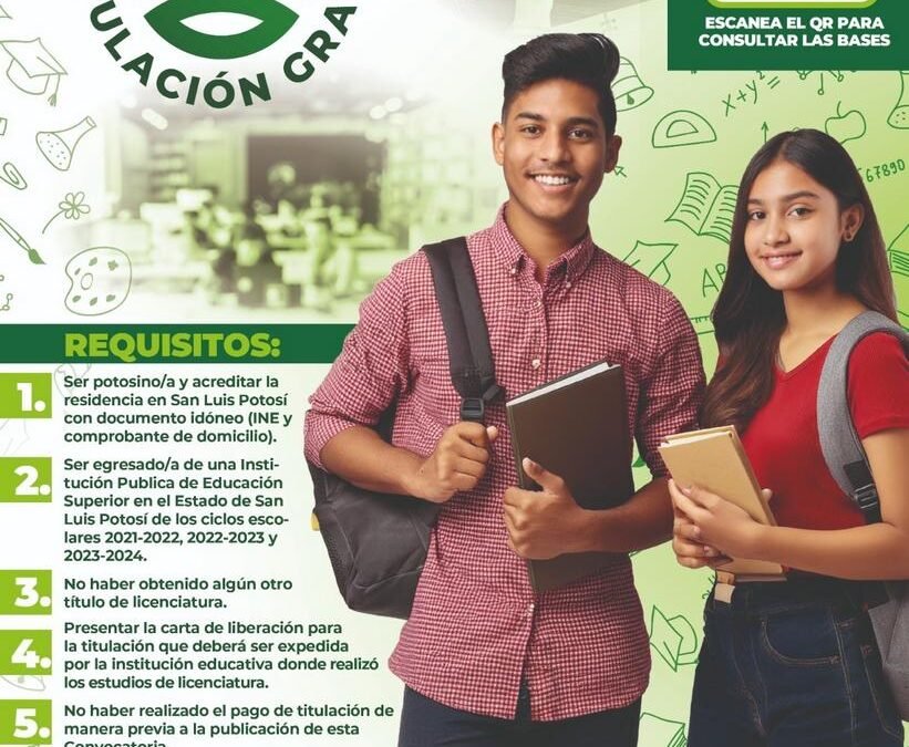PROGRAMA DE TITULACIÓN GRATUITA DEL ESTADO BRINDA MÁS APOYO A JÓVENES