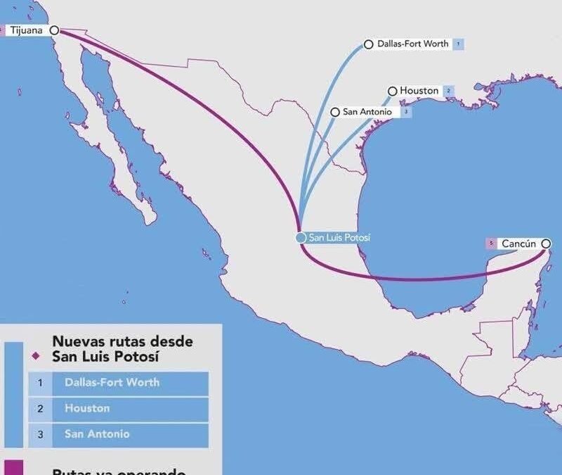 MÁS CONECTIVIDAD AÉREA ENTRE SAN LUIS Y ESTADOS UNIDOS INICIA EN JULIO