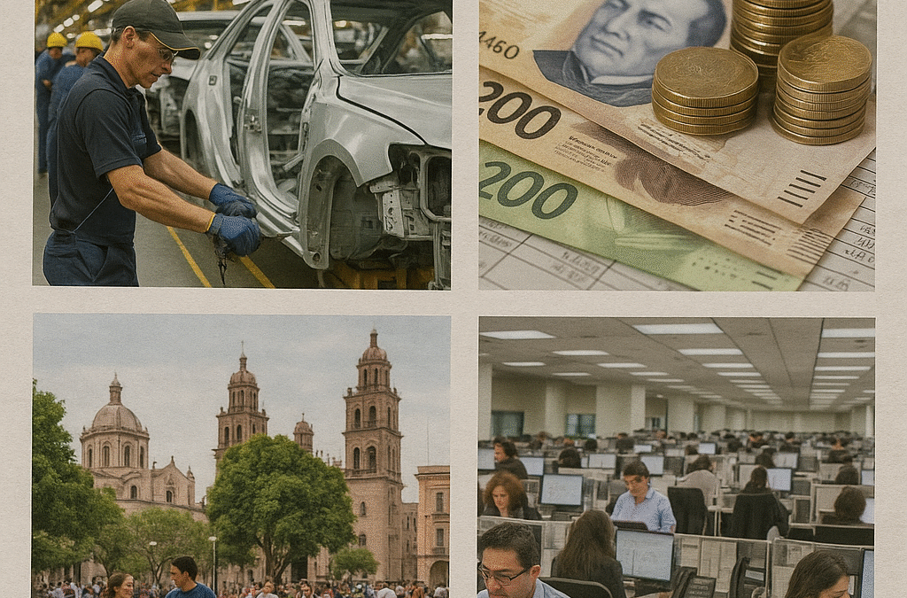 CRECEN PUESTOS DE TRABAJO Y REMUNERACIONES EN MÉXICO; SAN LUIS POTOSÍ REGISTRA REPUNTE MODERADO